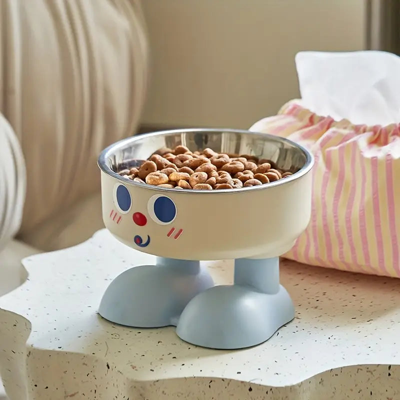 Elevated Non-Slip Base & Chew-Proof Edge Pet Bowl for Small Dogs & Cats