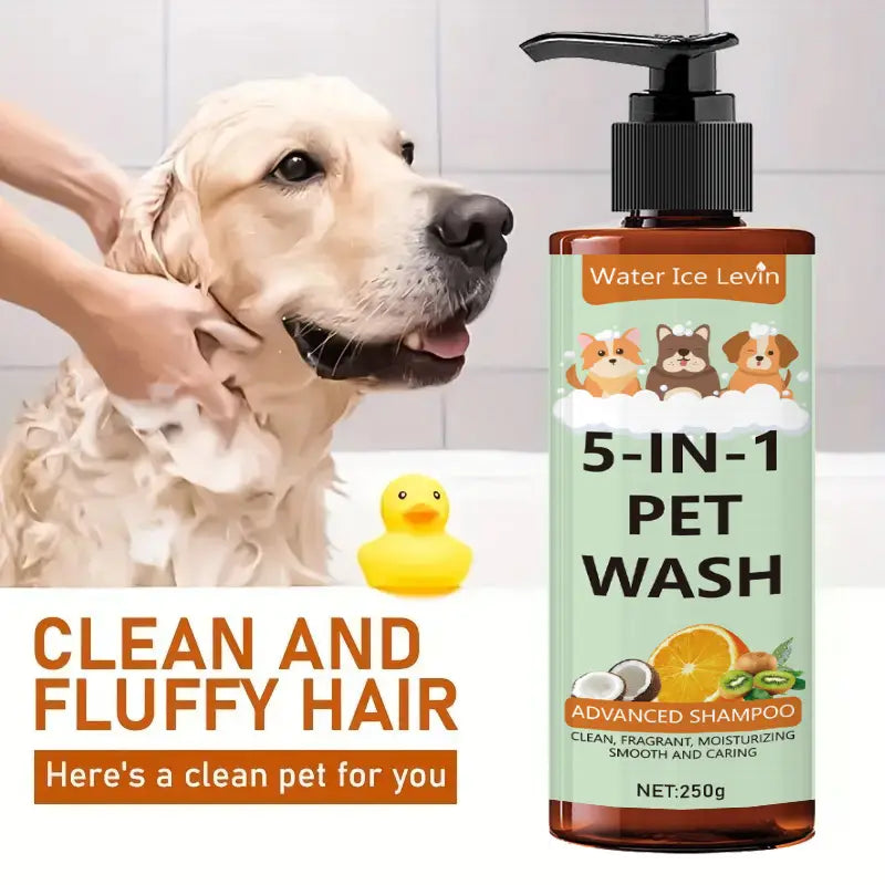 5-in-1 Coconut Pet Shampoo & Conditioner | Gentle Natural Formula for Dogs & Cats