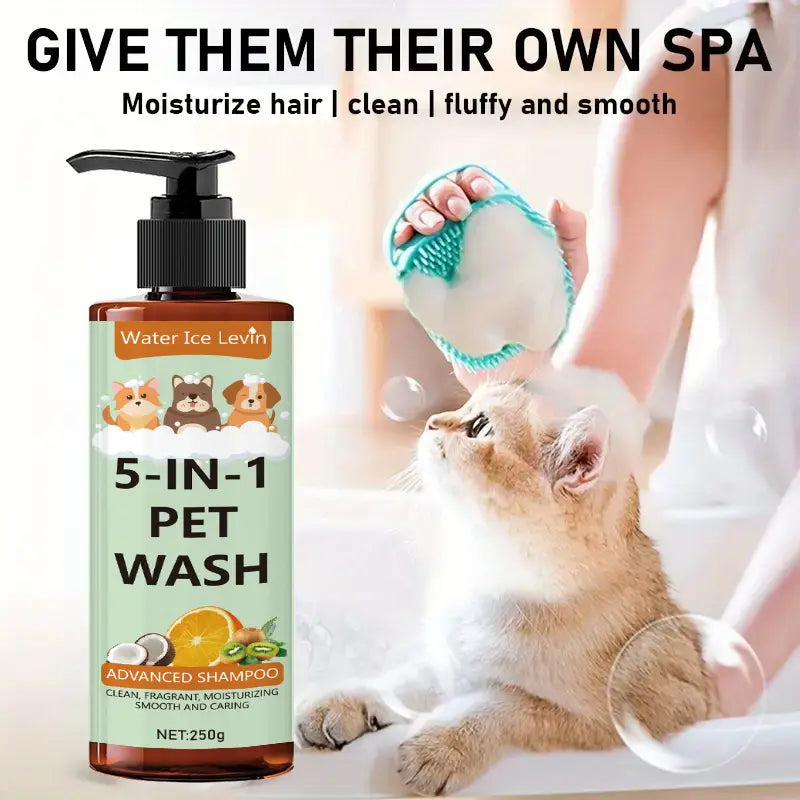 5-in-1 Coconut Pet Shampoo & Conditioner | Gentle Natural Formula for Dogs & Cats