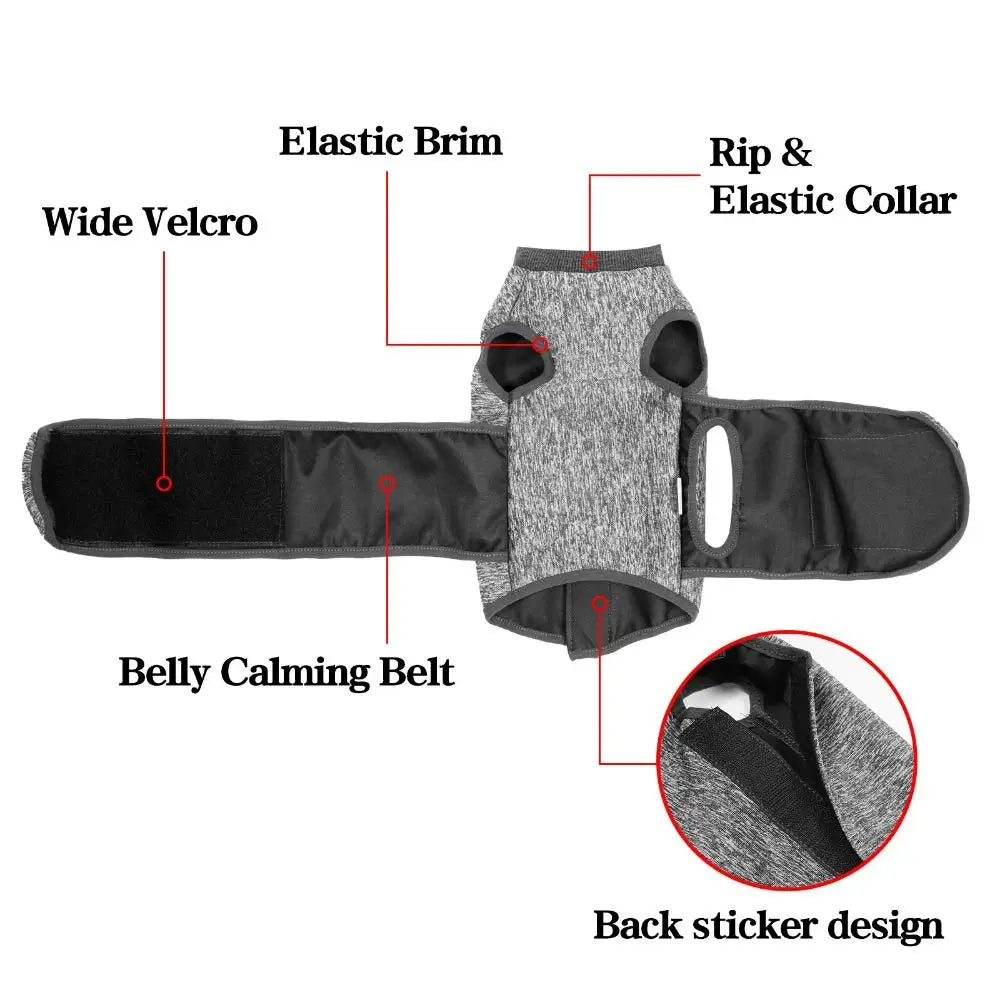 Adjustable Cat Calming Vest Soft Elastic Anti Anxiety Pet Coat Breathable Cat Recovery Clothes Cat Anxiety Jacket