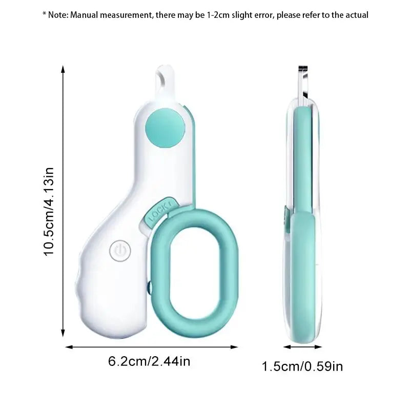LED Light Pet Nail Clipper with Safety Lock for Dogs & Cats
