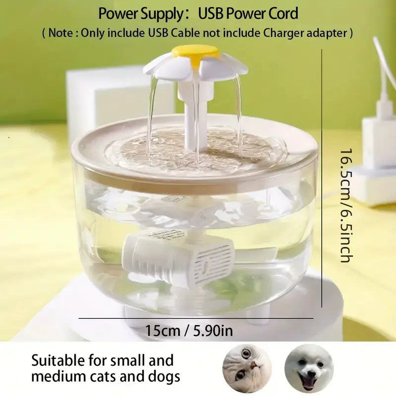 USB Electric Pet Water Fountain - Silent Automatic Cat Water Dispenser with Filter