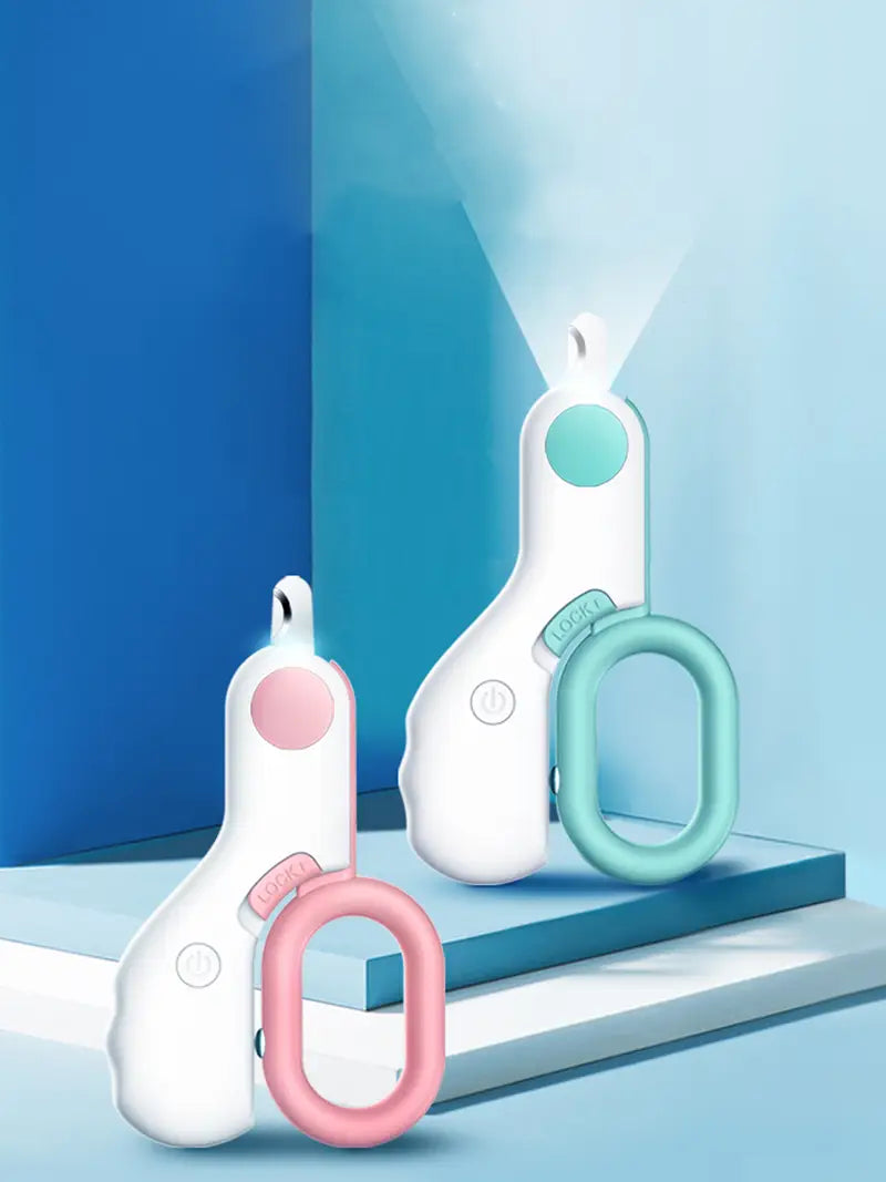 LED Light Pet Nail Clipper with Safety Lock for Dogs & Cats