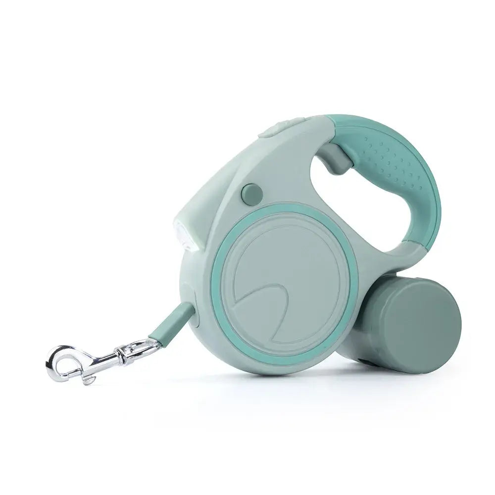 Retractable Dog Leash with LED Poop Bag Dispenser 16 FT Reflective Leash Dog Walking Puppy Durable Tractor