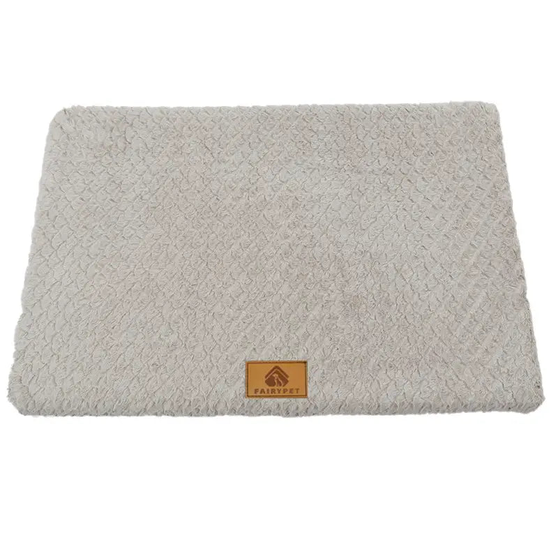 3D Foam Pet Bed With Removable Washable Faux Fur Cover Orthopedic Waterproof Dog Bed For Crate Anti-Slip Bottom Dog Bed