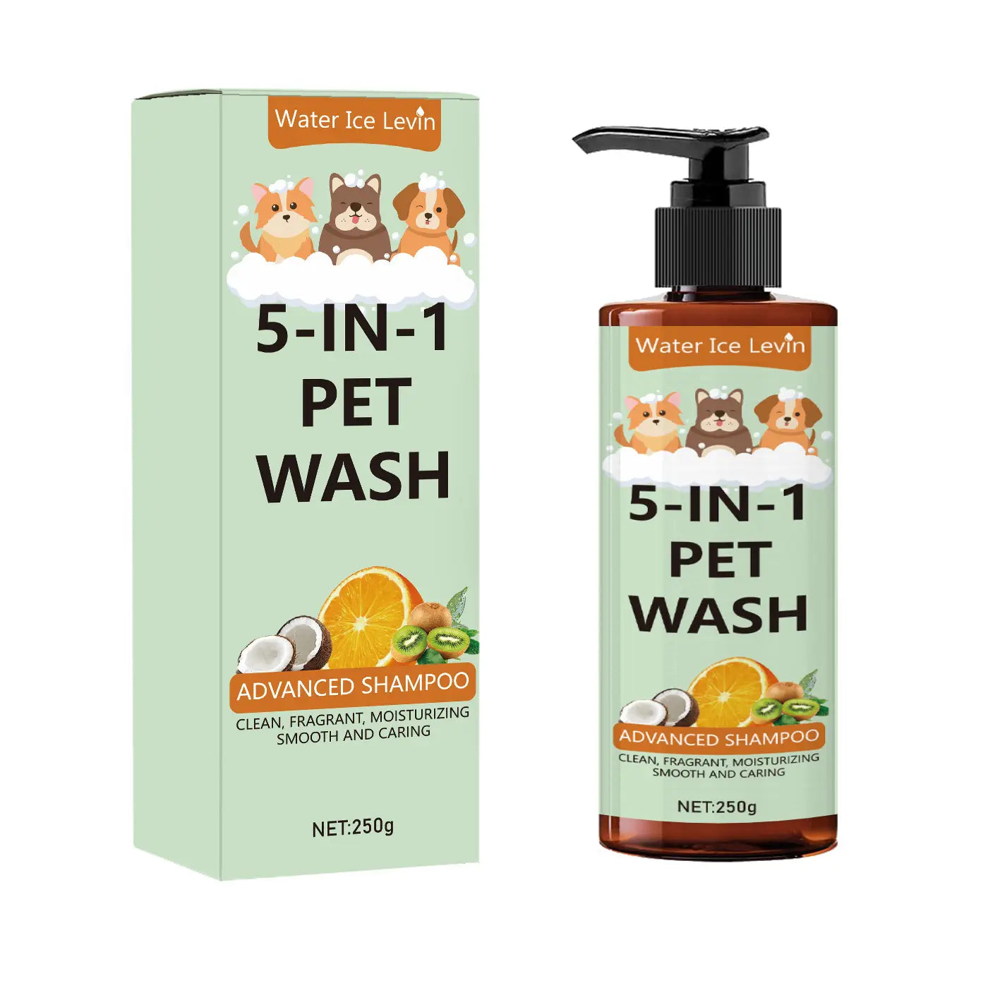 5-in-1 Coconut Pet Shampoo & Conditioner | Gentle Natural Formula for Dogs & Cats
