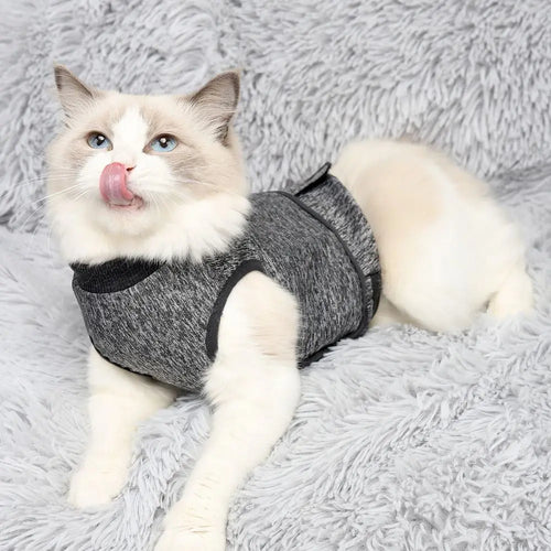 Adjustable Cat Calming Vest Soft Elastic Anti Anxiety Pet Coat Breathable Cat Recovery Clothes Cat Anxiety Jacket