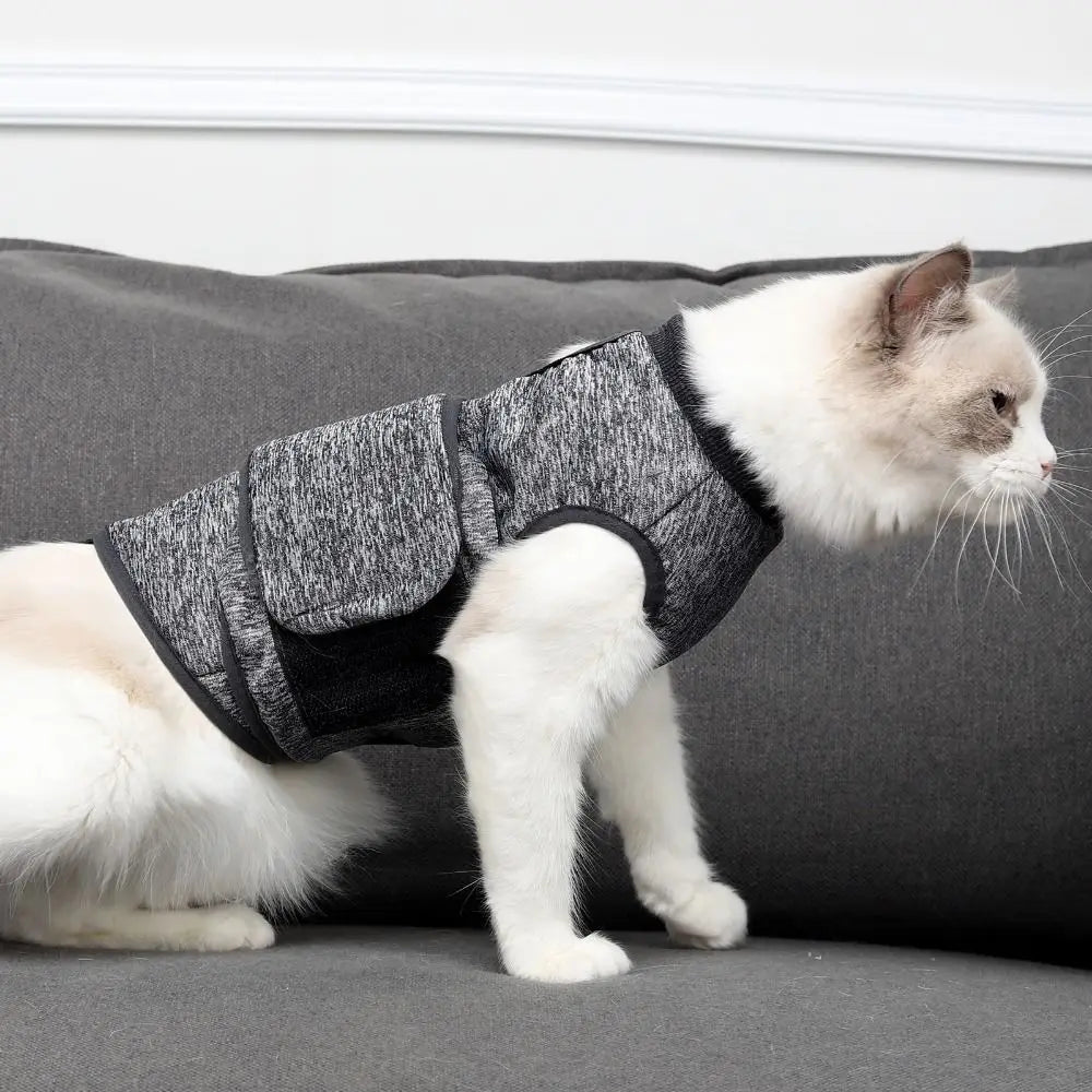 Adjustable Cat Calming Vest Soft Elastic Anti Anxiety Pet Coat Breathable Cat Recovery Clothes Cat Anxiety Jacket