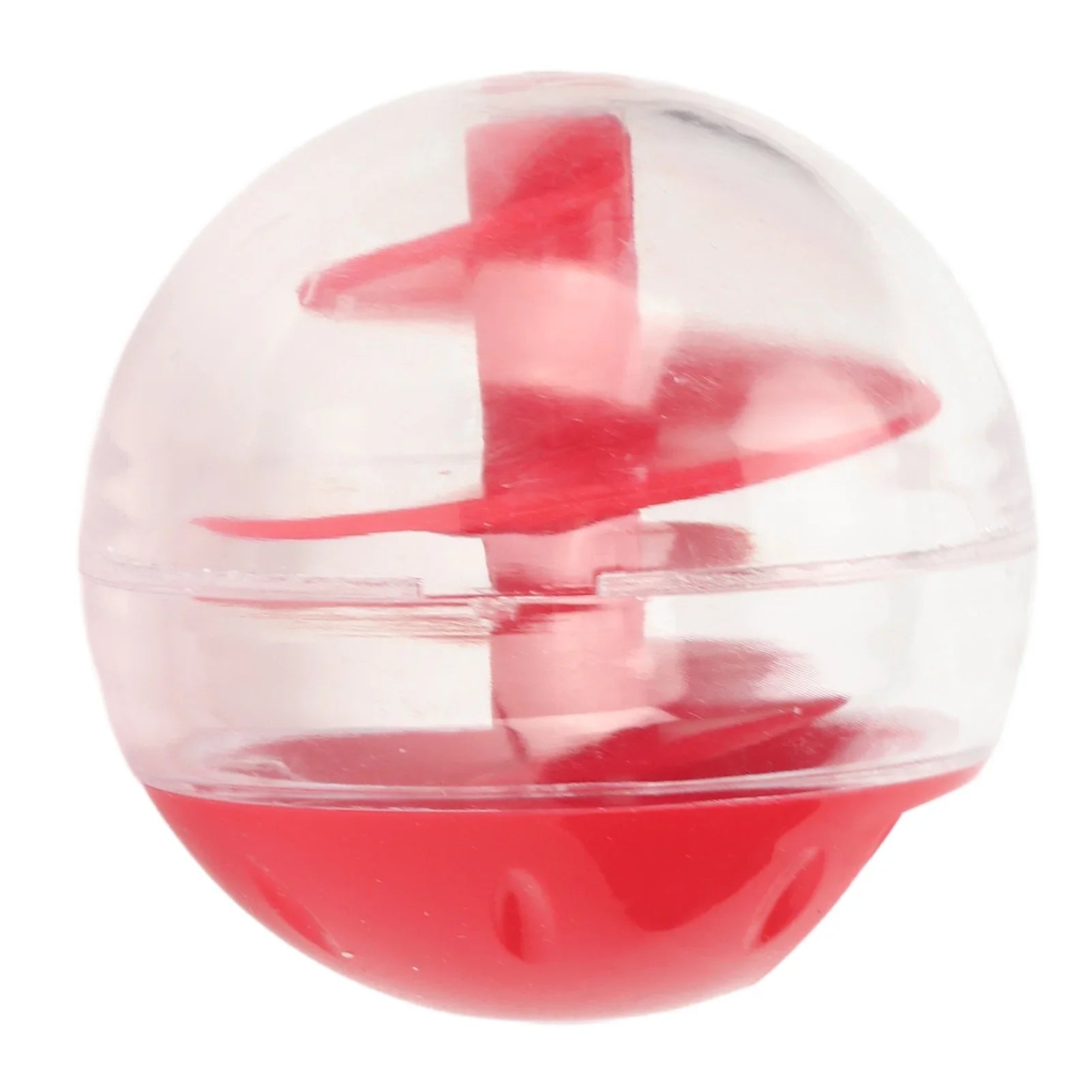 Cat Treat Dispensing Puzzle Cat Treat Dispensing Bite Resistant Interactive Pet Slow Feeder Puzzle for Kitten - Red