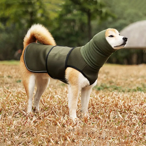 Dog Calming Wrap Elastic Dog Anxiety Vest Reflective Warm Dogs Calming Jacket Windproof with Hoodie Dog Rainy Vest