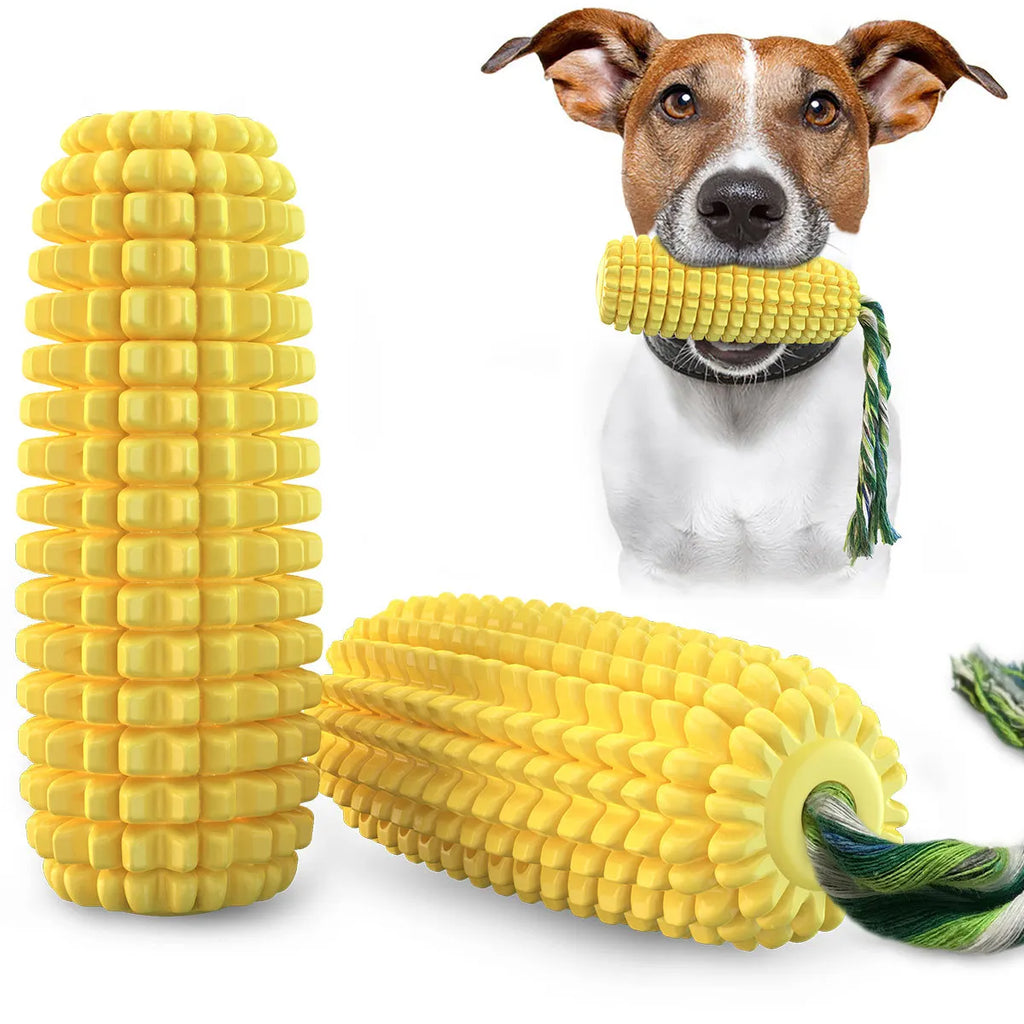 Dog Chew Toys for Aggressive Chewers Tough Durable Squeaky Interactive Dog Toys Puppy Teeth Chew Corn Stick Toy