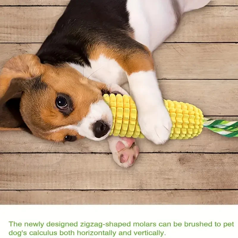 Dog Chew Toys for Aggressive Chewers Tough Durable Squeaky Interactive Dog Toys Puppy Teeth Chew Corn Stick Toy