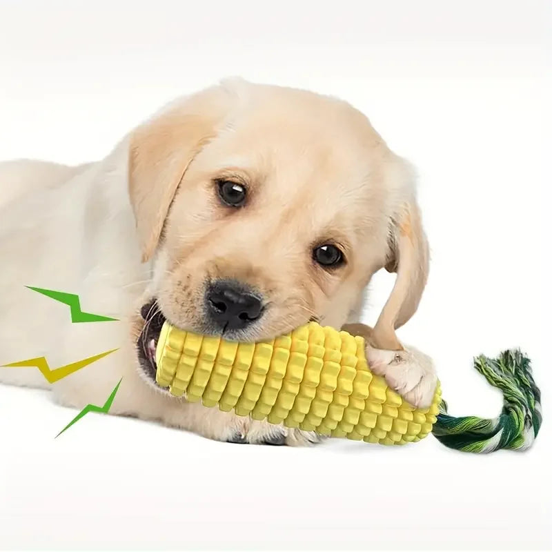 Dog Chew Toys for Aggressive Chewers Tough Durable Squeaky Interactive Dog Toys Puppy Teeth Chew Corn Stick Toy