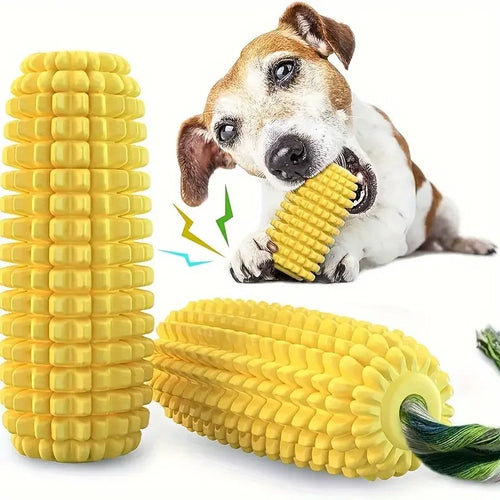 Dog Chew Toys for Aggressive Chewers Tough Durable Squeaky Interactive Dog Toys Puppy Teeth Chew Corn Stick Toy