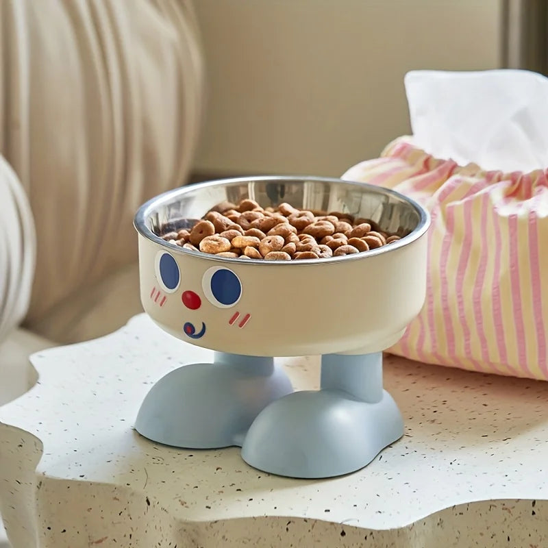 Elevated Non-Slip Base & Chew-Proof Edge Pet Bowl for Small Dogs & Cats