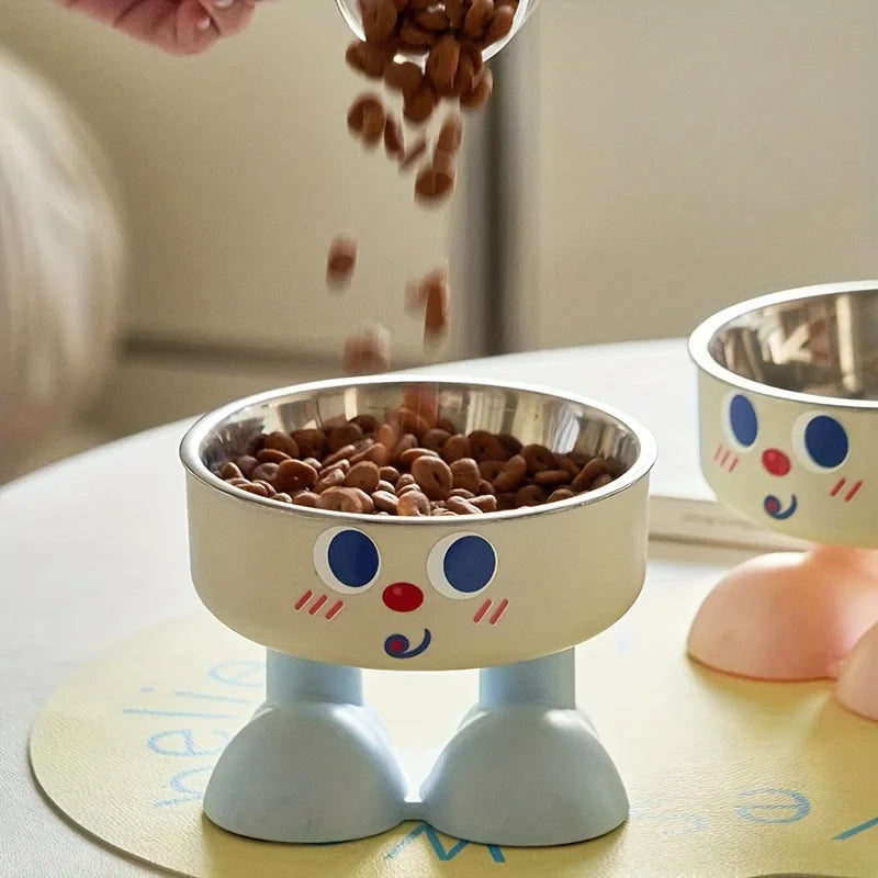 Elevated Non-Slip Base & Chew-Proof Edge Pet Bowl for Small Dogs & Cats