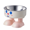 Elevated Non-Slip Base & Chew-Proof Edge Pet Bowl for Small Dogs & Cats - Pink