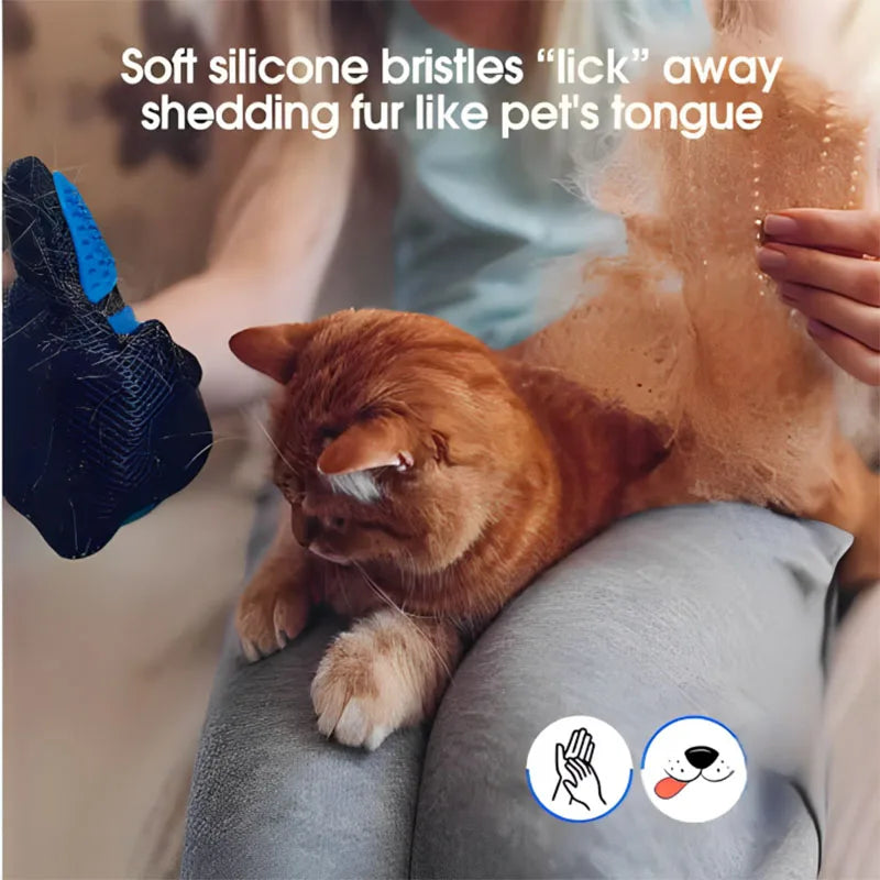 Silicone Deshedding & Massage Brush Mitt | Hair Remover Tool