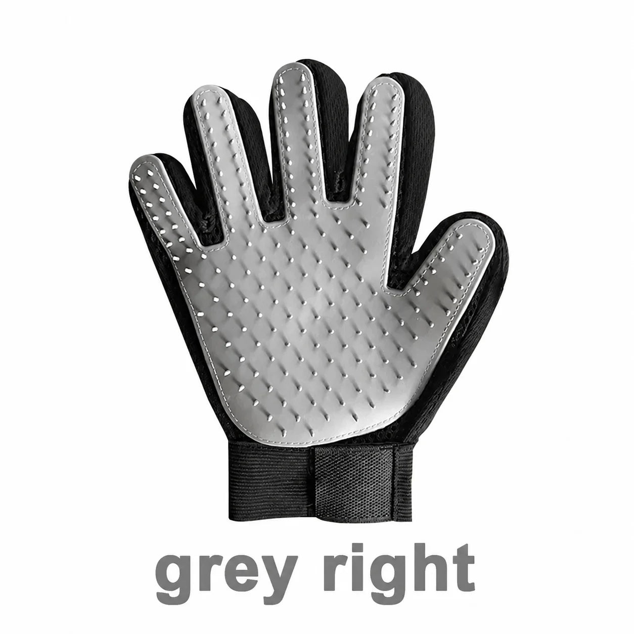Silicone Deshedding & Massage Brush Mitt | Hair Remover Tool - grey right