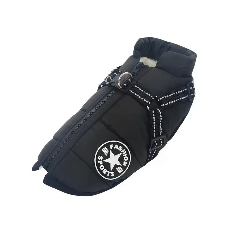 Warm Waterproof Winter Coat for Small Medium & Large Dogs - black / S
