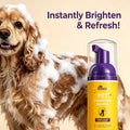 Waterless Pet Dry Shampoo Foam Mousse - No Rinse Cleansing Grooming Solution Gentle Clean Refreshing Hair Wash for Cats